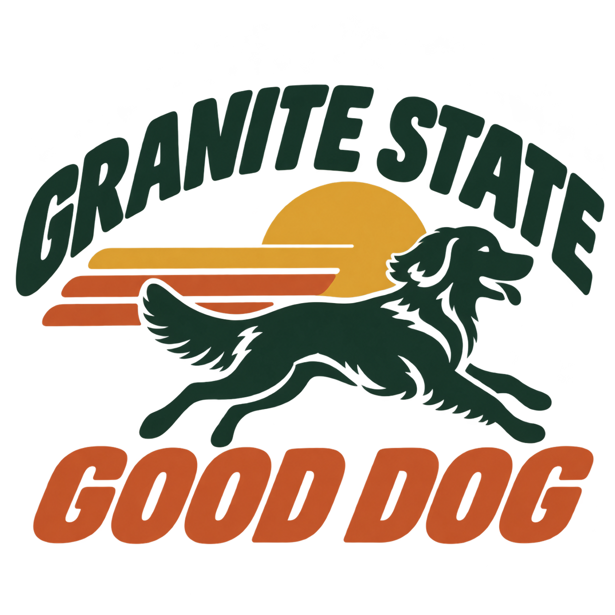 Granite State Good Dog original New Hampshire dog illustration