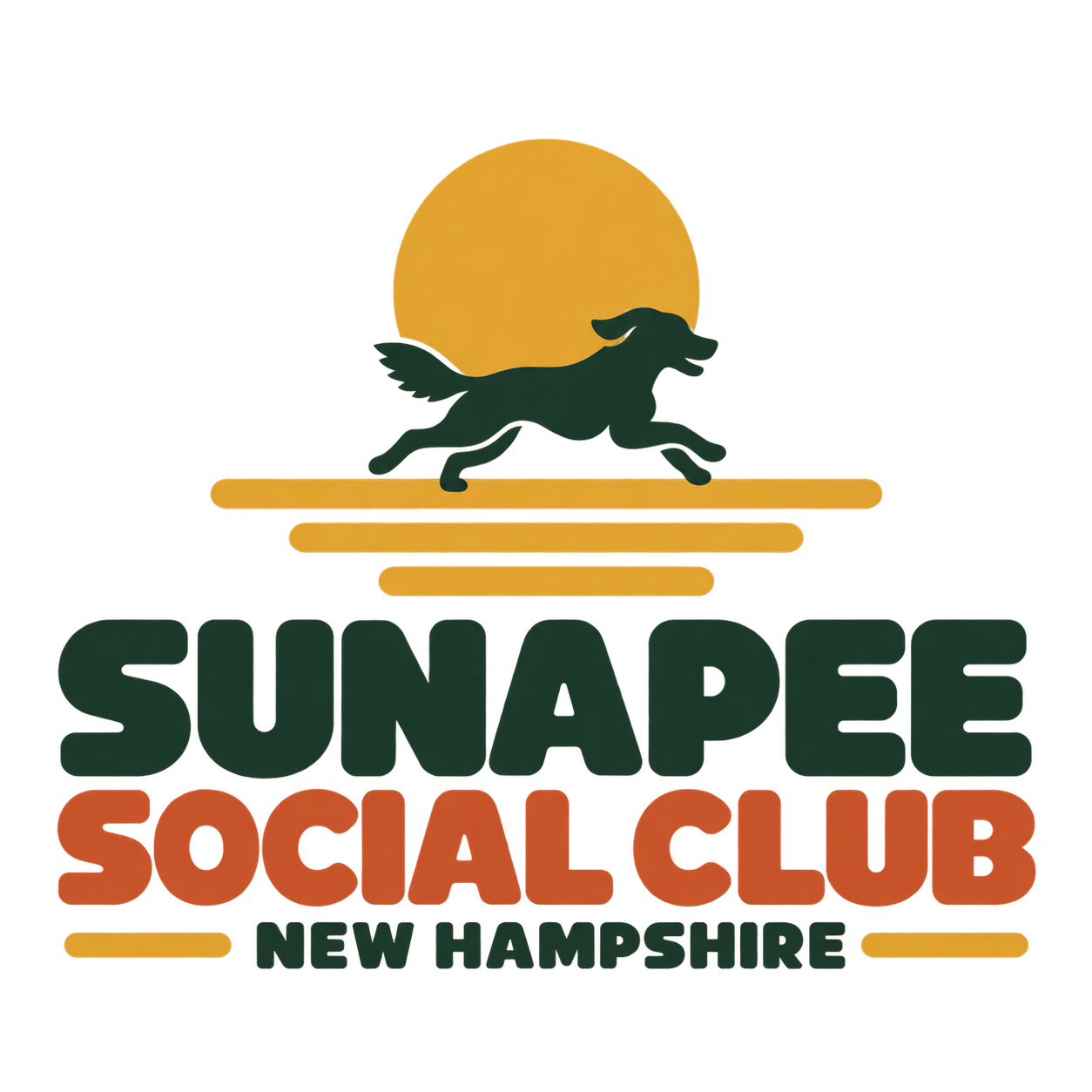 Sunapee Social Club original New Hampshire dog illustration