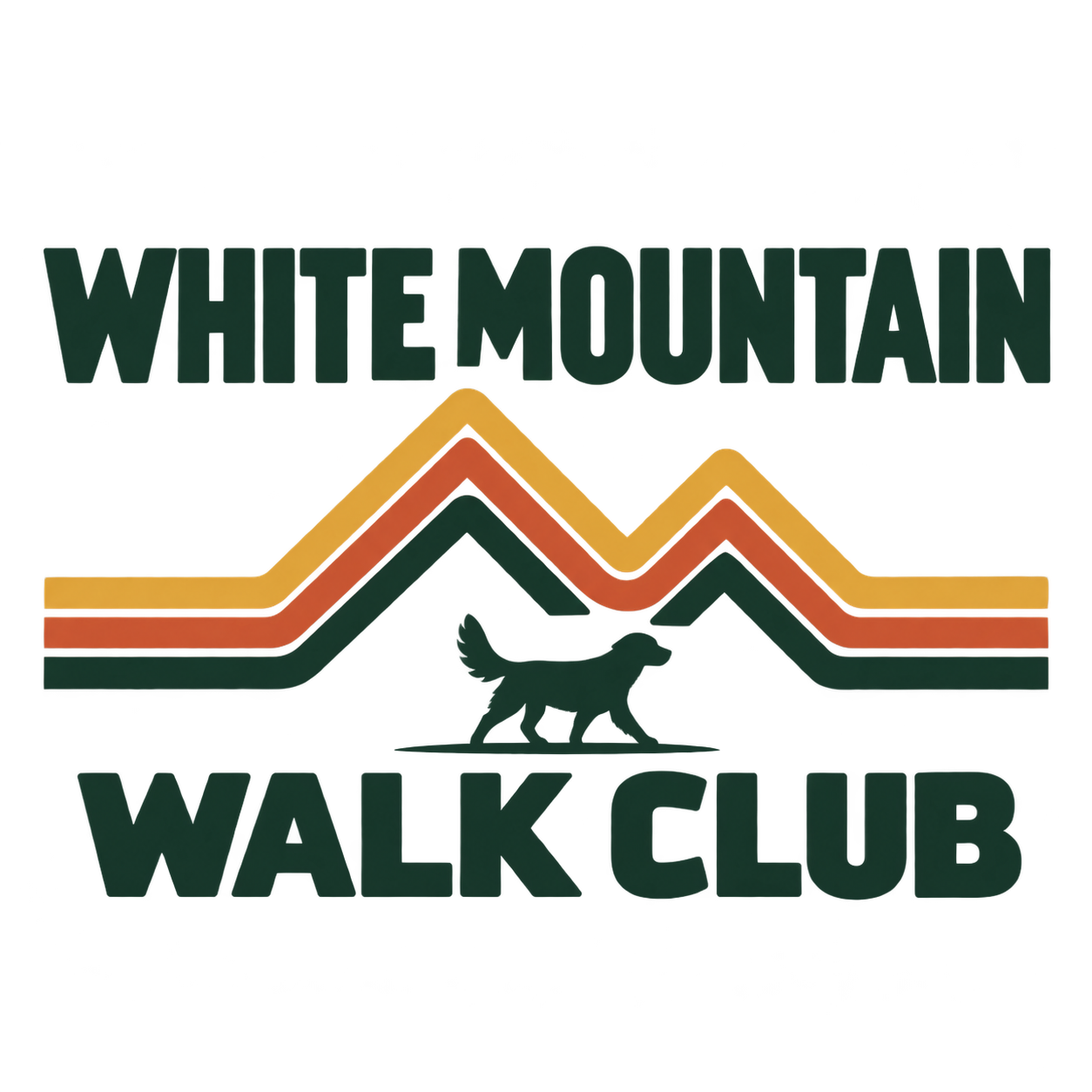 White Mountain Walk Club original New Hampshire dog illustration